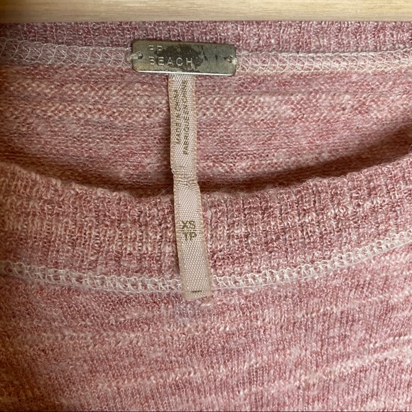 Free People Pink Crew Neck Knit Top - Picture 7 of 10